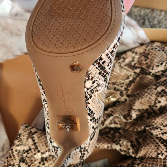 Jessica Simpson Over the knee "Abrine" Nat Sed Snake Print Boots. NIB. 6 - Picture 8 of 10